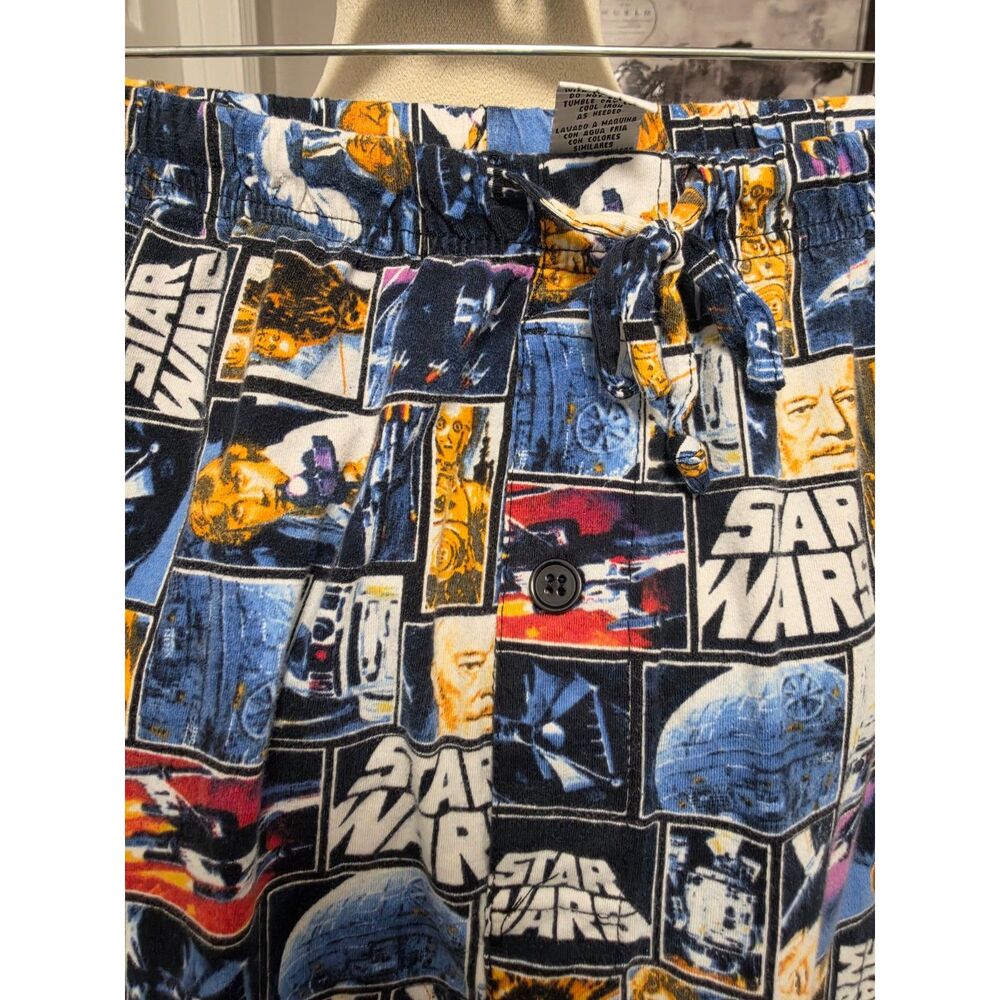 Star Wars Classic Comic Print Pajama Pants 100% Cotton Men's Large